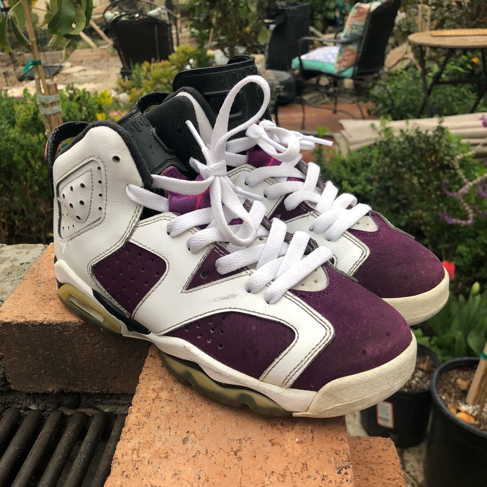 Nike Air Jordan VI 6 Retro White Bright Grape GS